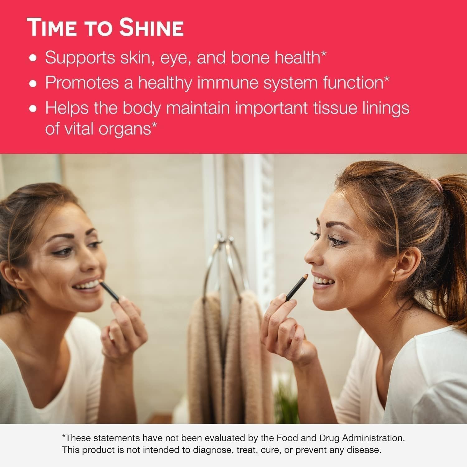 EZ Melts Vitamin A - Skin, Eye & Bone Health Supplement - Supports Healthy Nervous System - No Artificial Flavors - Non-GMO & Vegan - Strawberry Blast - 120 Dissolvable Tablets (120 Servings)