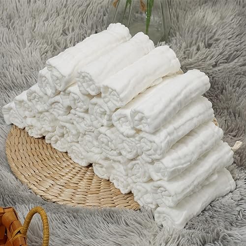 Miniatura 8 de Baby Msulin - Toalla facial suave absorbente de 6 capas, toallitas naturales para recién nacidos para pieles delicadas, lista de regalos de bebé