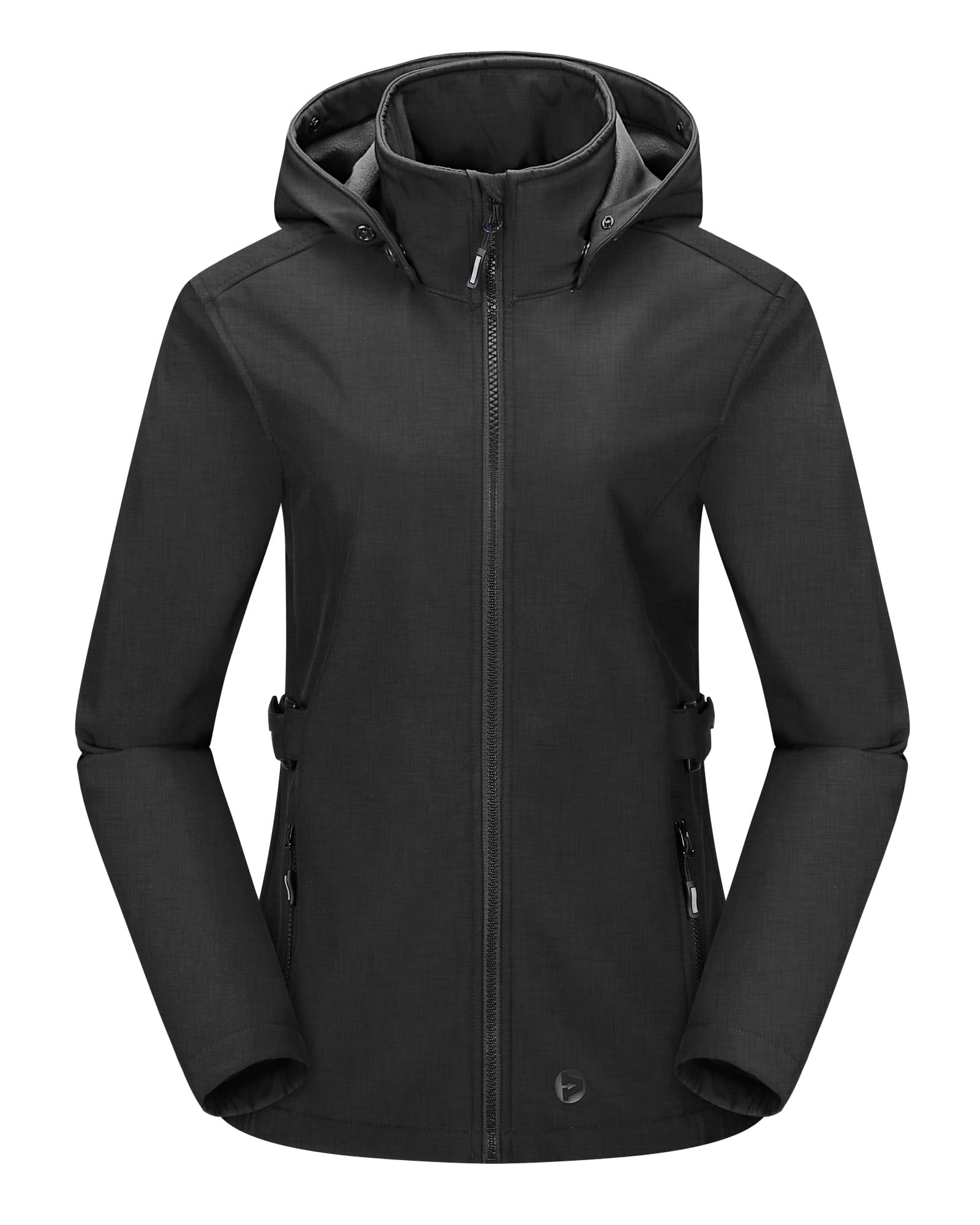 Outdoor Ventures Giacca softshell da donna, corta, foderata, impermeabile, con cappuccio rimovibile, impermeabile, impermeabile, impermeabile, impermeabile, impermeabile, per escursioni, corsa, sport