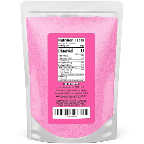 Miniatura 2 de Wishful Sal de curado 1 bolsa de 25 libras Sal de curado rosa Praga en polvo 1 625 de nitrito de sodio Insta Cure para juegos tocino salchicha jamón