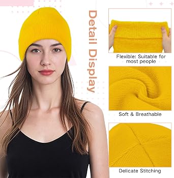 American Trends Beanie Hat for Men Women Smile Face Beanies Knit Soft Cute Skull Beanie Hats
