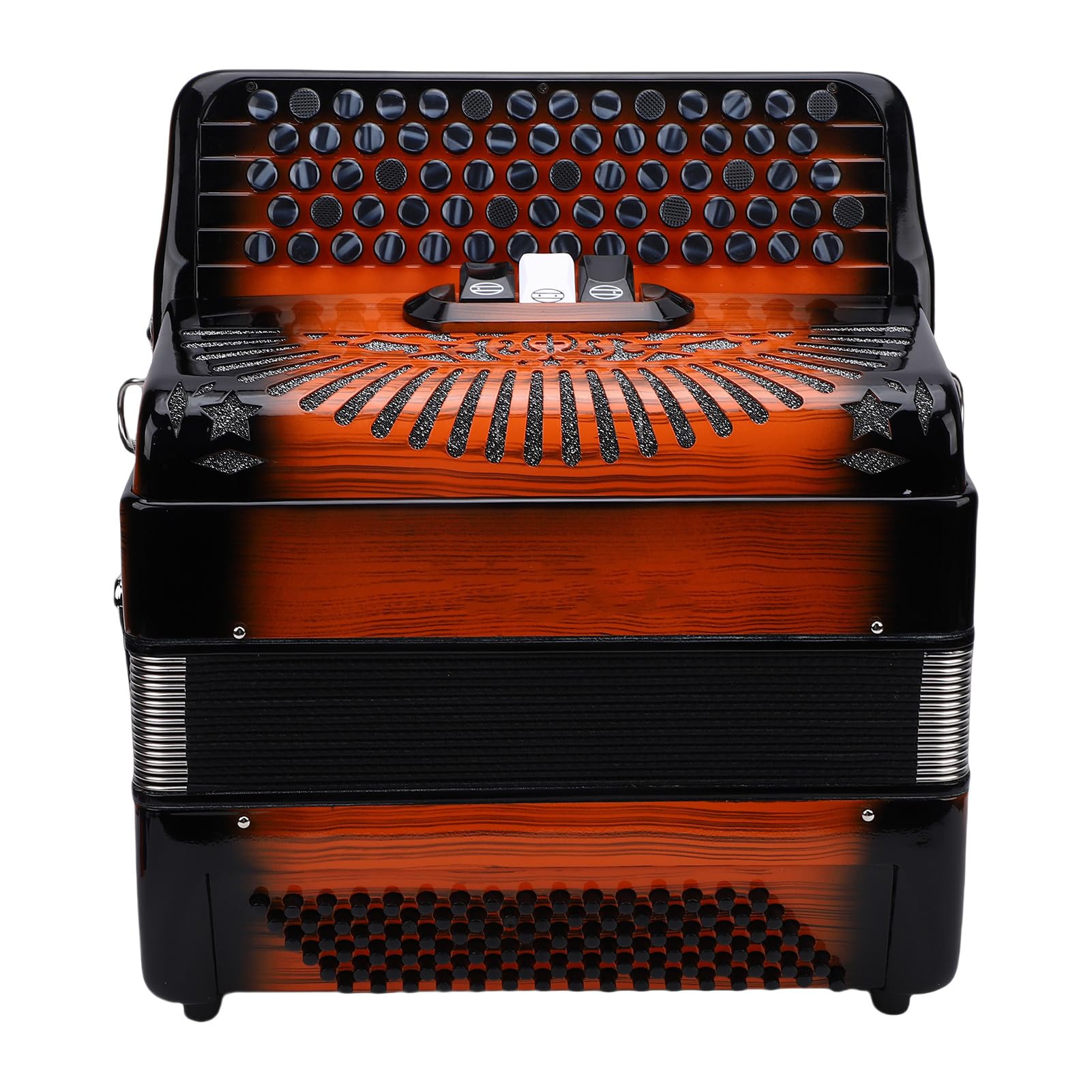 Asixxsix Fisarmonica 69 Tasti, 96 Pulsanti Bassi F B E Accordatura Ance di qualità Fisarmonica Cromatica, Professionale con Borsa Imbottita Cinghie Regolabili per Musicisti Principianti Adulti