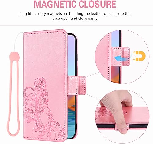 Miniatura 5 de Asuwish Funda compatible con Xiaomi Redmi Note 10 Pro y protector de pantalla de vidrio templado, correa de muñeca con soporte para tarjeta de