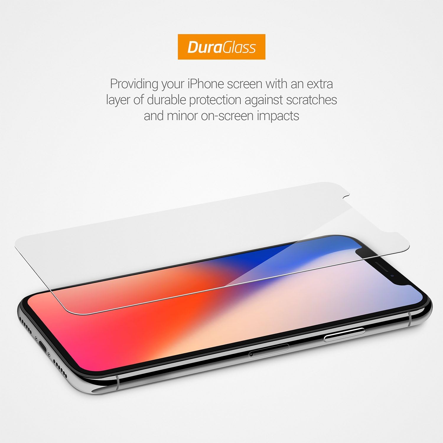 UPPERCASE DuraGlass Premium Tempered Glass Screen Protector 3 Pack (iPhone X (3 Pack))
