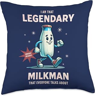 Milkman Profession Funny Dairy Milk Delivery Truck Driver Throw Pillow