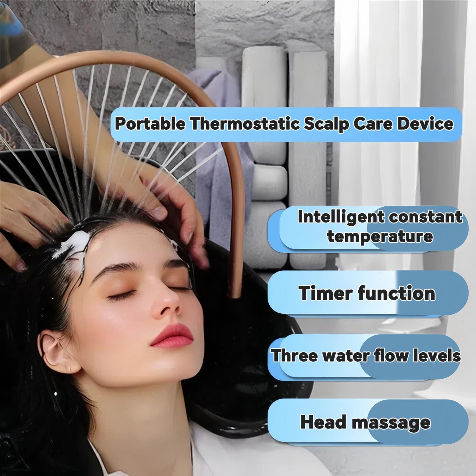 Professioneller Whirlpool-Wasserfall, Mit Pumpe Und Steuerung, Freistehender Wasserzirkulation Rahmen, Massagesalon-Ausstattung, FüR Den Salon- Und Heimgebrauch