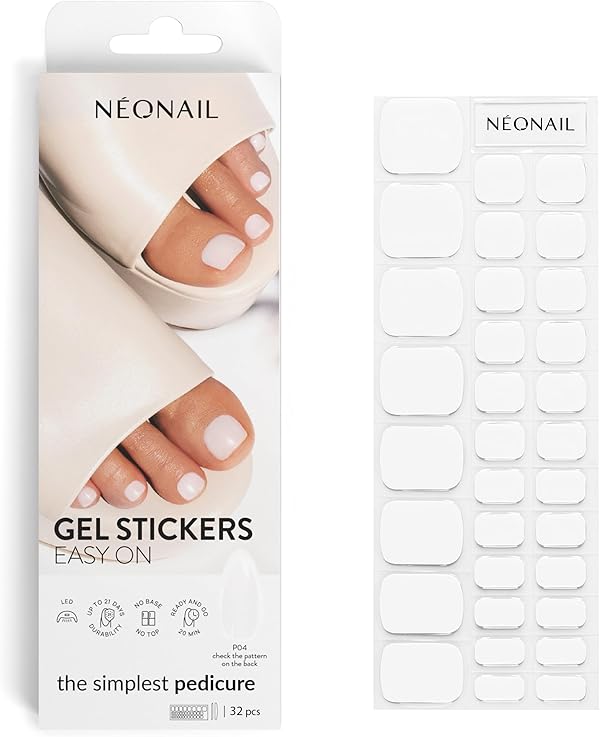 NÉONAIL Nagelfolie UV Härtend - Gel Stickers Easy On - UV Gel Strips - Fingernägel zum Aufkleben - Nagelsticker - Nagellackstreifen - Nagelaufkleber - Aufkleber Nägel - P04