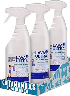 Pack 3 x750 ml. L115 Quita Manchas Spray para Ropa Blanca, Quitamanchas Ropa, Elimina Todo Tipo de Manchas : Vino, Chocolate, Tomate, Grasa, Aceite, Sangre, Maquillaje y más