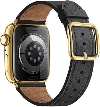 MNBVCXZ Genuine Leather Band Compatible with Apple Watch Strap iWatch Women