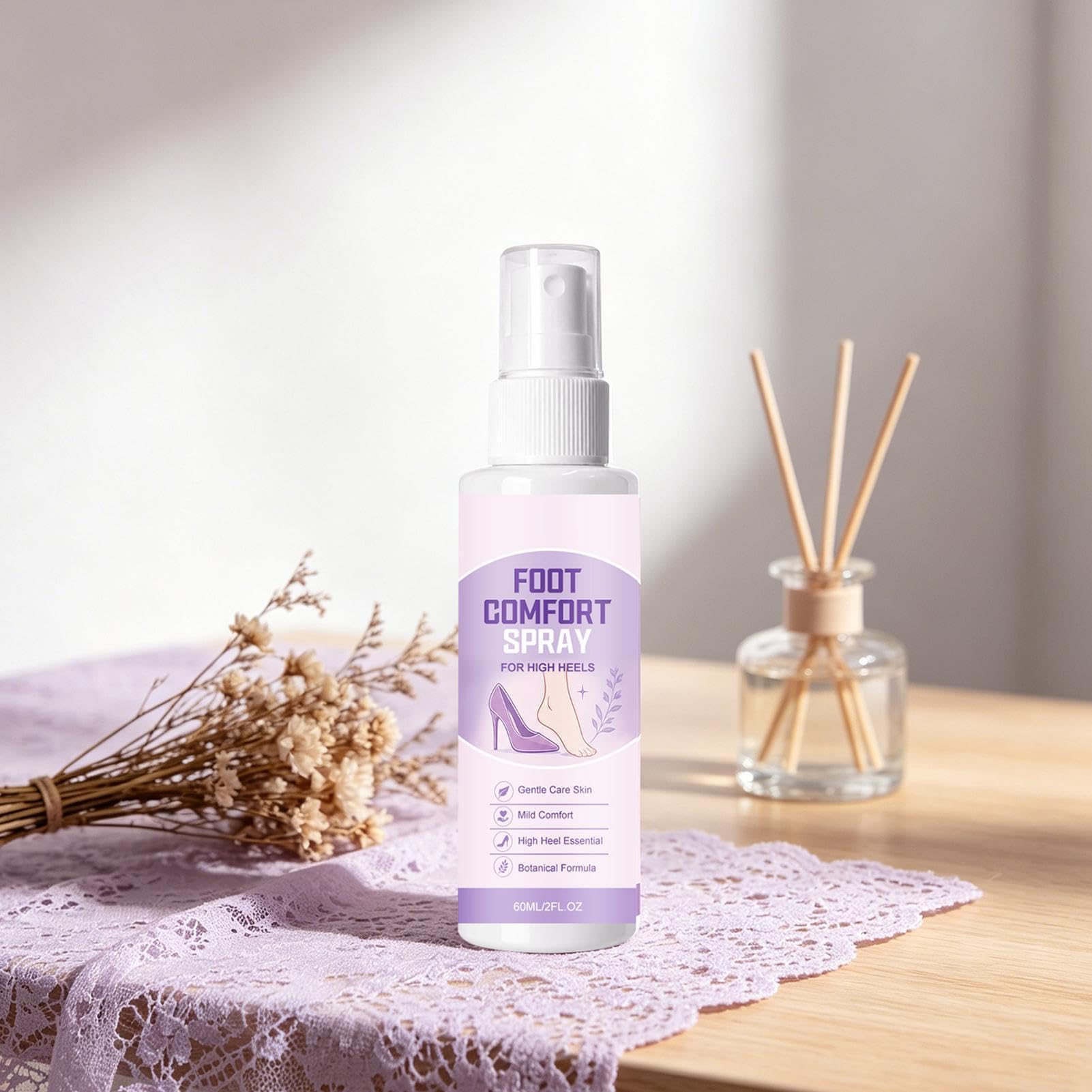 Spray do pielęgnacji stóp, przenośny, Quick Mist, Relief Device with Reliable High Heel Style, Long Standing Daily Walking, Travel Camping Home Dress Shoes Weddings Events Aid, Easy Use Apartment