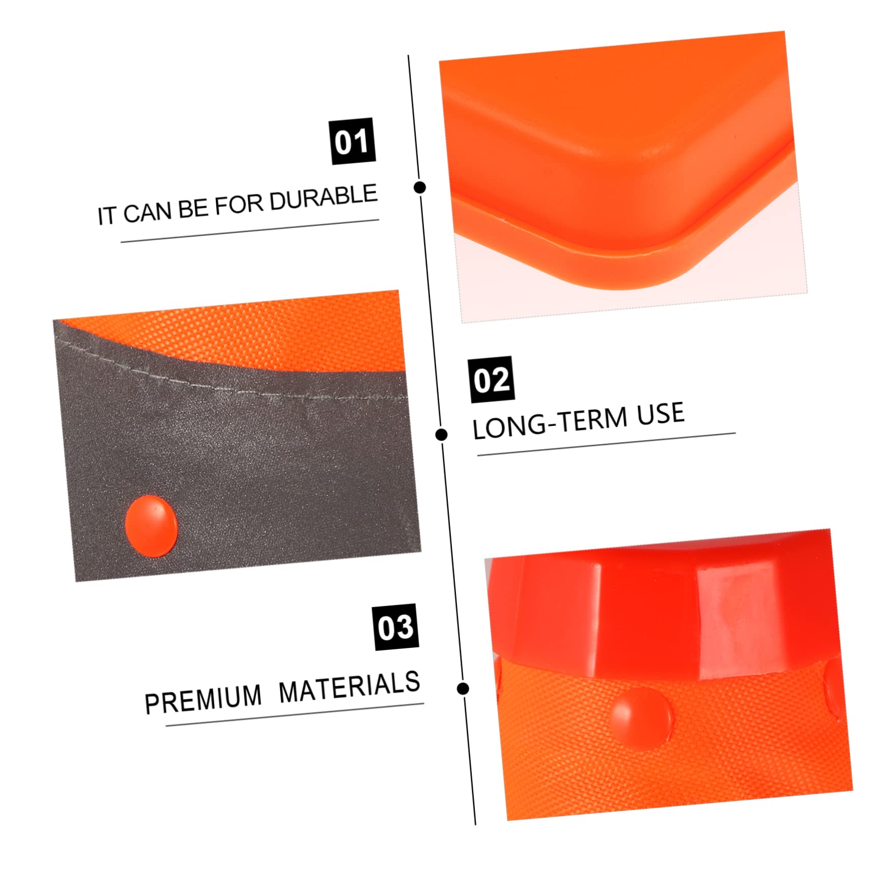 KOMBIUDA 2 pièces Cones de Signalisation Extensibles Orange Cônes de Sécurité Pliables pour Entraînement Football et Stationnement Routier