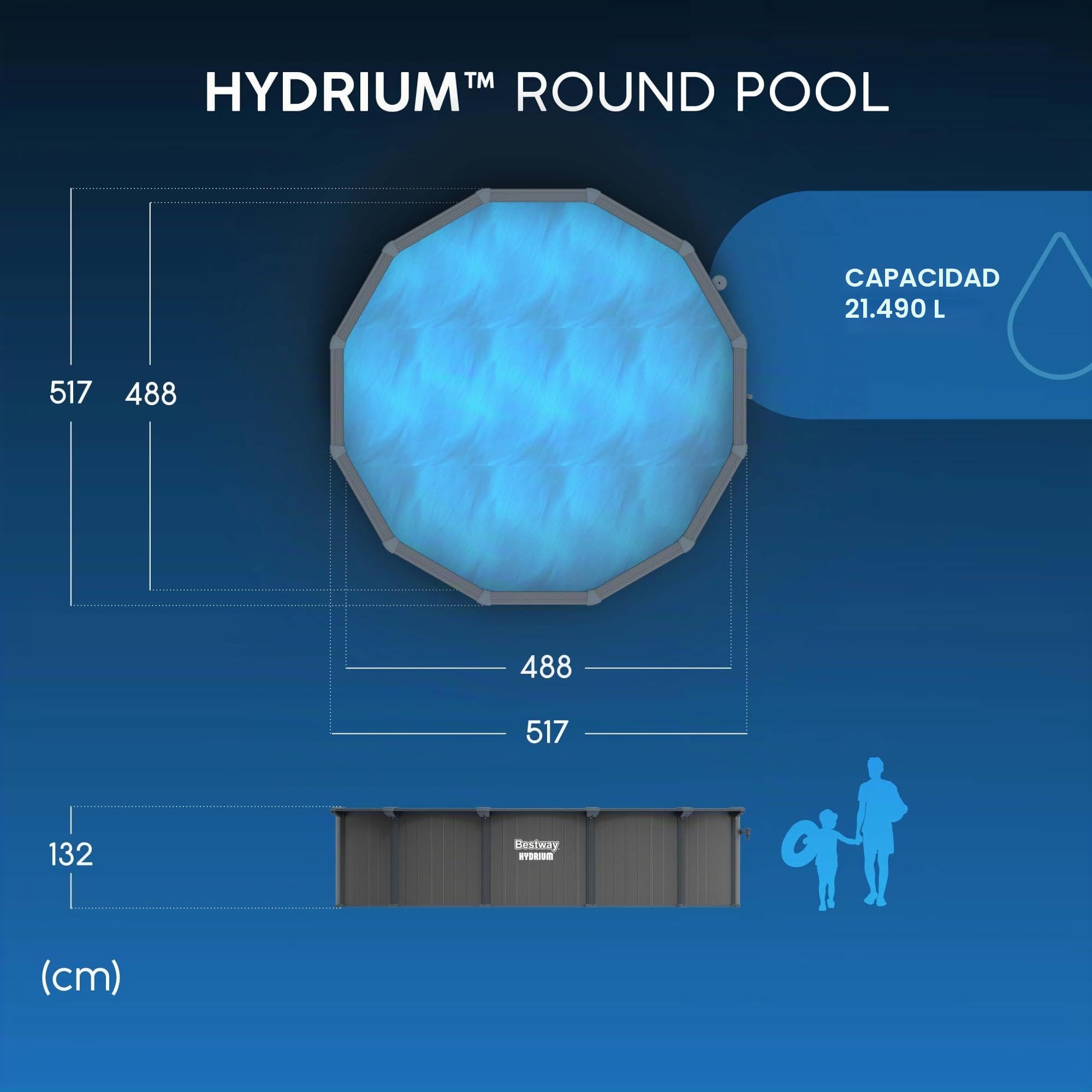 Conjunto de Piscina de 16' x 52"/4,88 MX 1,32 m