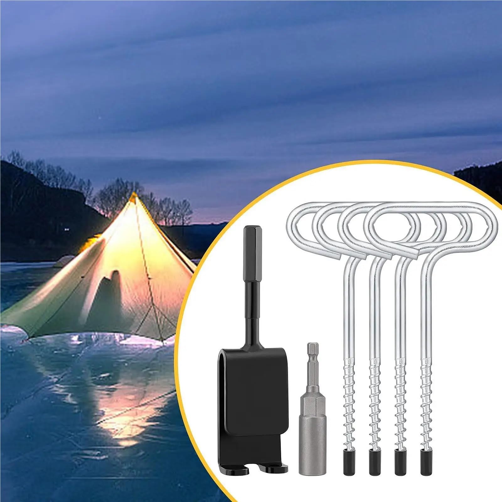 Adapter do wiertarki z kotwicą lodową, adapter do wiertarki lodowej, schronienie na wiertarkę, akcesoria wędkarskie