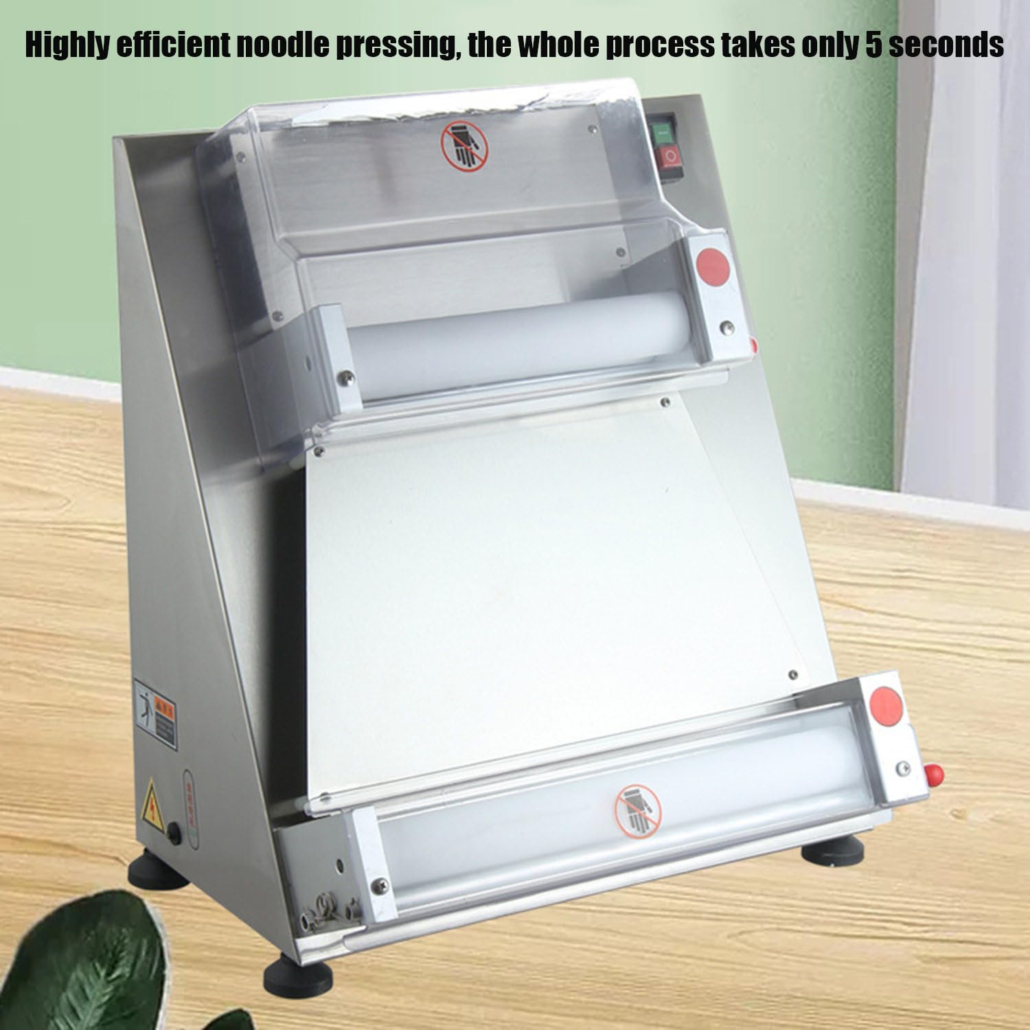Sfogliatrice per Pizza Commerciale, pressa per Pizza Commerciale Automatica da 30/40 cm, Macchina per sfogliare la Pizza elettrica da 600 W, per ristoranti, 40 cm