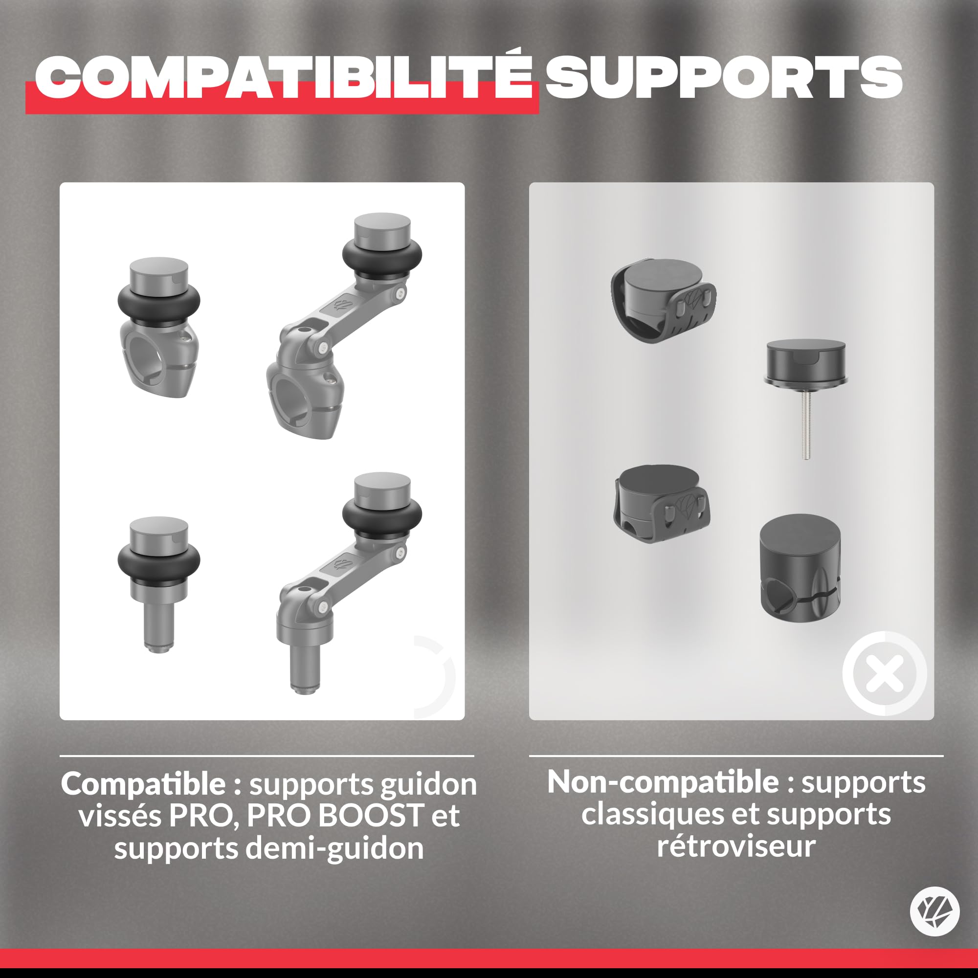 Shapeheart Anti-Vibration pour Supports Vélo, Moto Pro et Demi-Guidon | Absorbe les vibrations moteur à 90% | Pour Gamme Pro uniquement | Protège la caméra de votre téléphone | Installation rapide