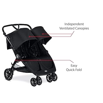 b lively double stroller
