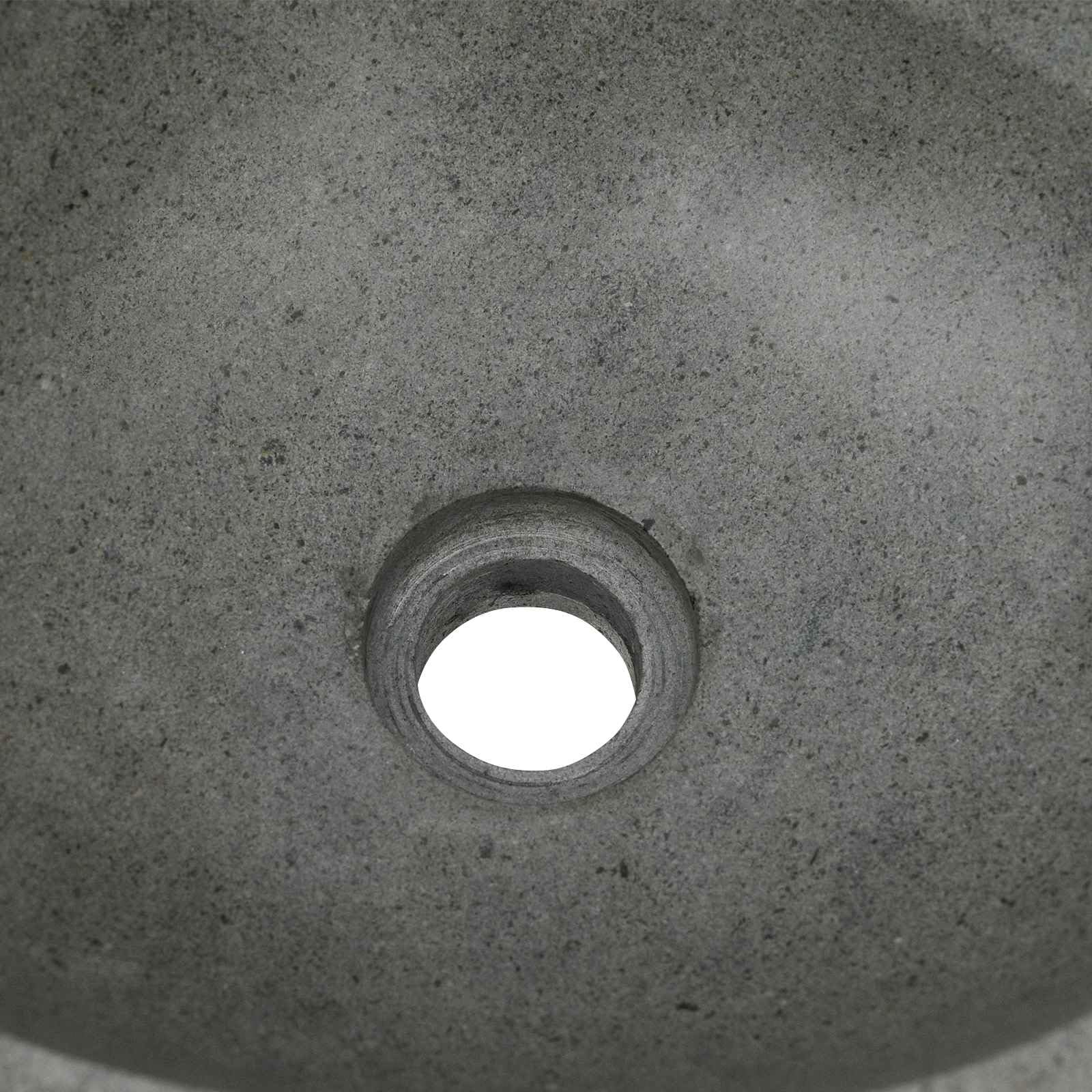 vidaXL Basin in pietra fluviale Grigio chiaro 45 x 35 x 15 cm, Lavabo ovale elegante, moderno, grigio chiaro lucidato, design unico, drenaggio efficiente, durevole
