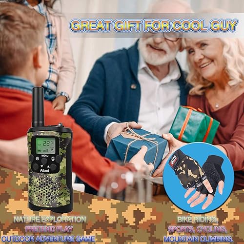 Miniatura 5 de Walkie Talkies para niños, regalos para niños de 5 a 12 años, juguetes al aire libre, 3 millas de largo alcance, 22 canales, radio de 2 vías, apto
