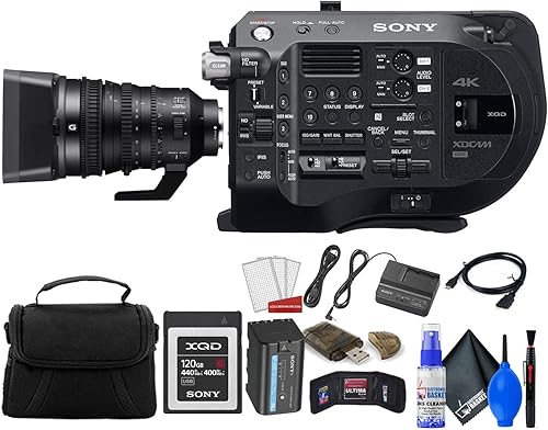Sony PXW-FS7M2 - Paquete de videocámara 4K XDCAM Super 35 con lente de zoom de 0.709-4.331 in (PXW-FS7M2K) con tarjeta de memoria de 120 GB, bolsa,