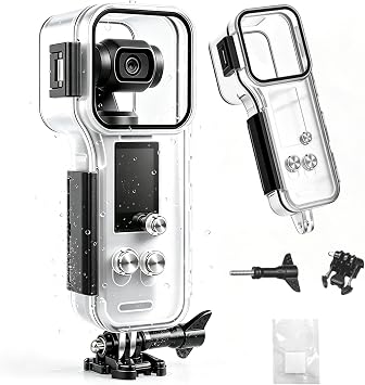 Coyktonty OSMO Pocket 4 Dive Case,Waterproof Case for DJI Osmo Pocket 4 Camera, 50M Dive Shield for Underwater Filming, Diving, Swimming, Waterproof and dustproof with Adapter Mounting Bracket