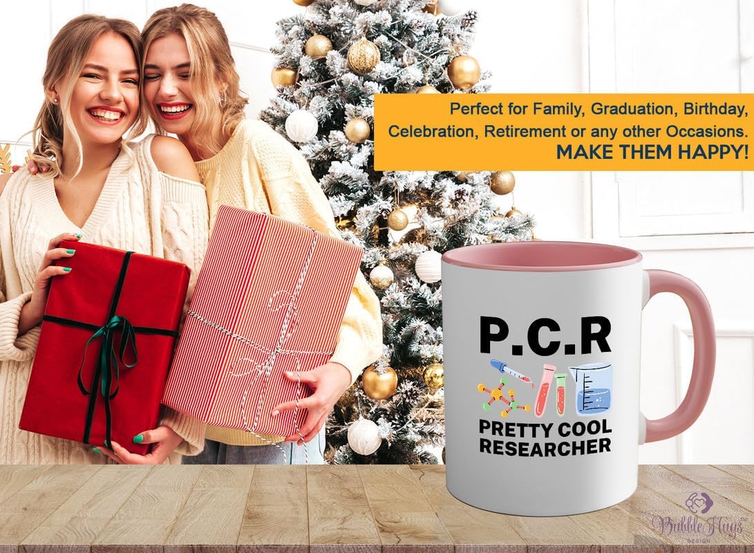 Med Laboratory Professionals 2Tone Mug 11oz Pink -Pretty Cwol Researches - Doctor Pharmacist Nurse Pediatrician Lab Scientist Lab Assistant Biologist Microbiology