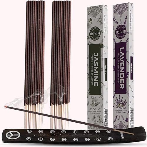 Vista 198 de Trumiri Incense Sticks - Combo Pack of 40 Insence-Sticks - 20 Rose + 20 Lavender - Insenses - Insents - Incents - Inscense - Incence - Incienso