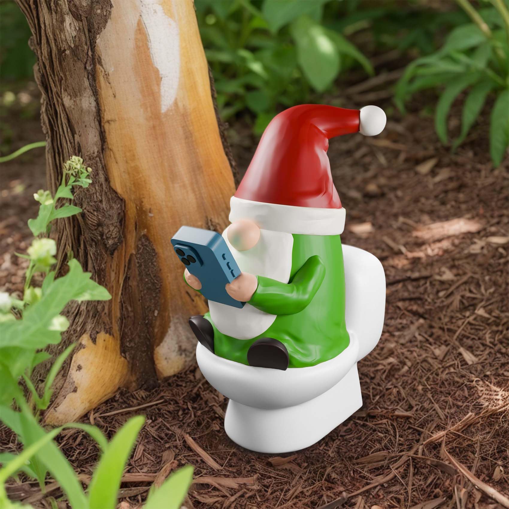 Loyzcy Figuras de gnomos de Navidad, Decoraciones de Navidad para Interiores, Regalos de gnomos de Resina, Divertida Escultura de Elfo para Jugar en el Inodoro, decoración caprichosa para Adornos de