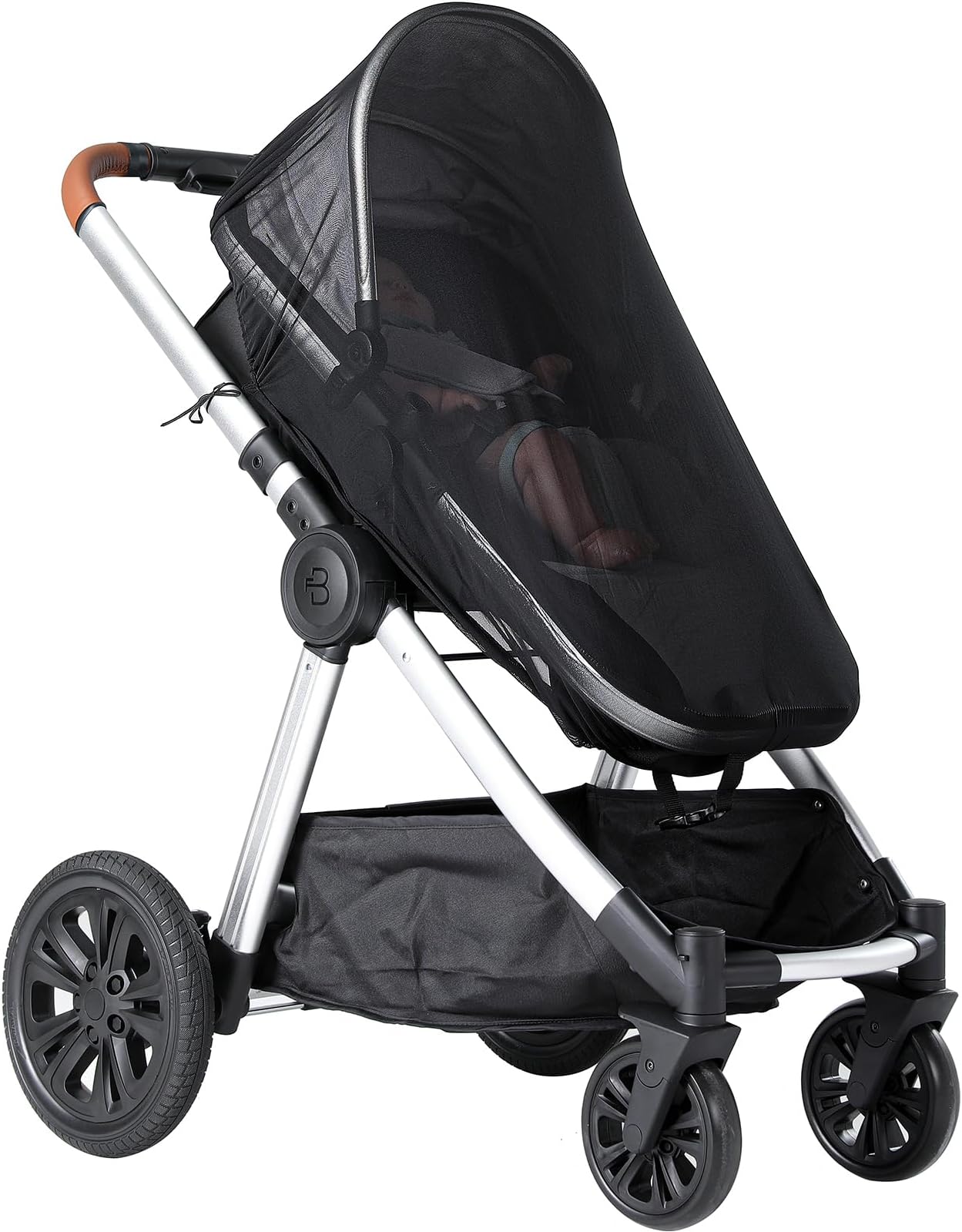 Stroller Mesh Shade Stroller Net Cover Baby Car Seat Carrier Shade-Ventilated and See Through Mesh