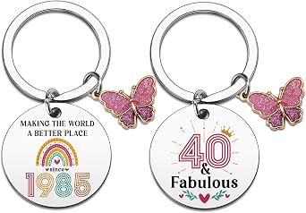 Unique 40th Birthday Gifts Keychain for Someone Who Was Born in 1985 Turning 40 Year Old Birthday Gifts for Women Queen Makes Look Fabulous Keychain for Woman