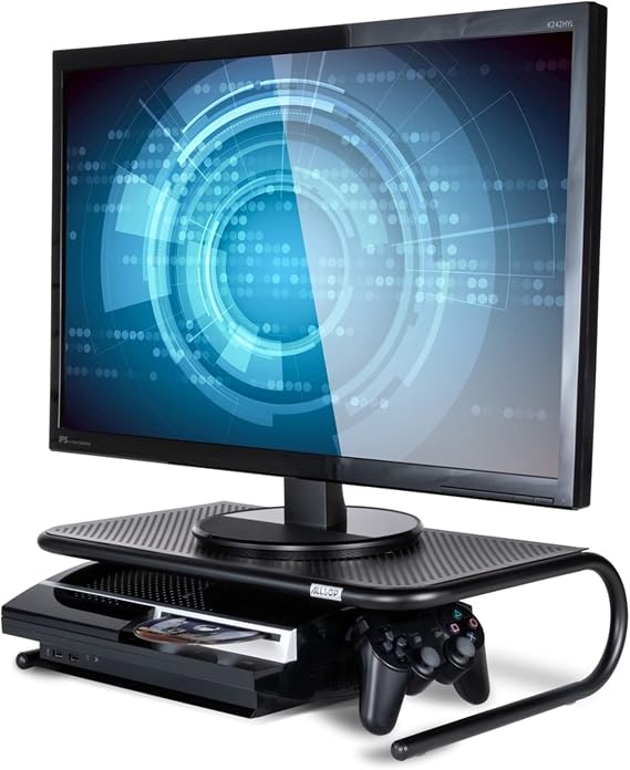 ASP30336 - Allsop Large Metal Monitor Stand, Black, Apple (30336)