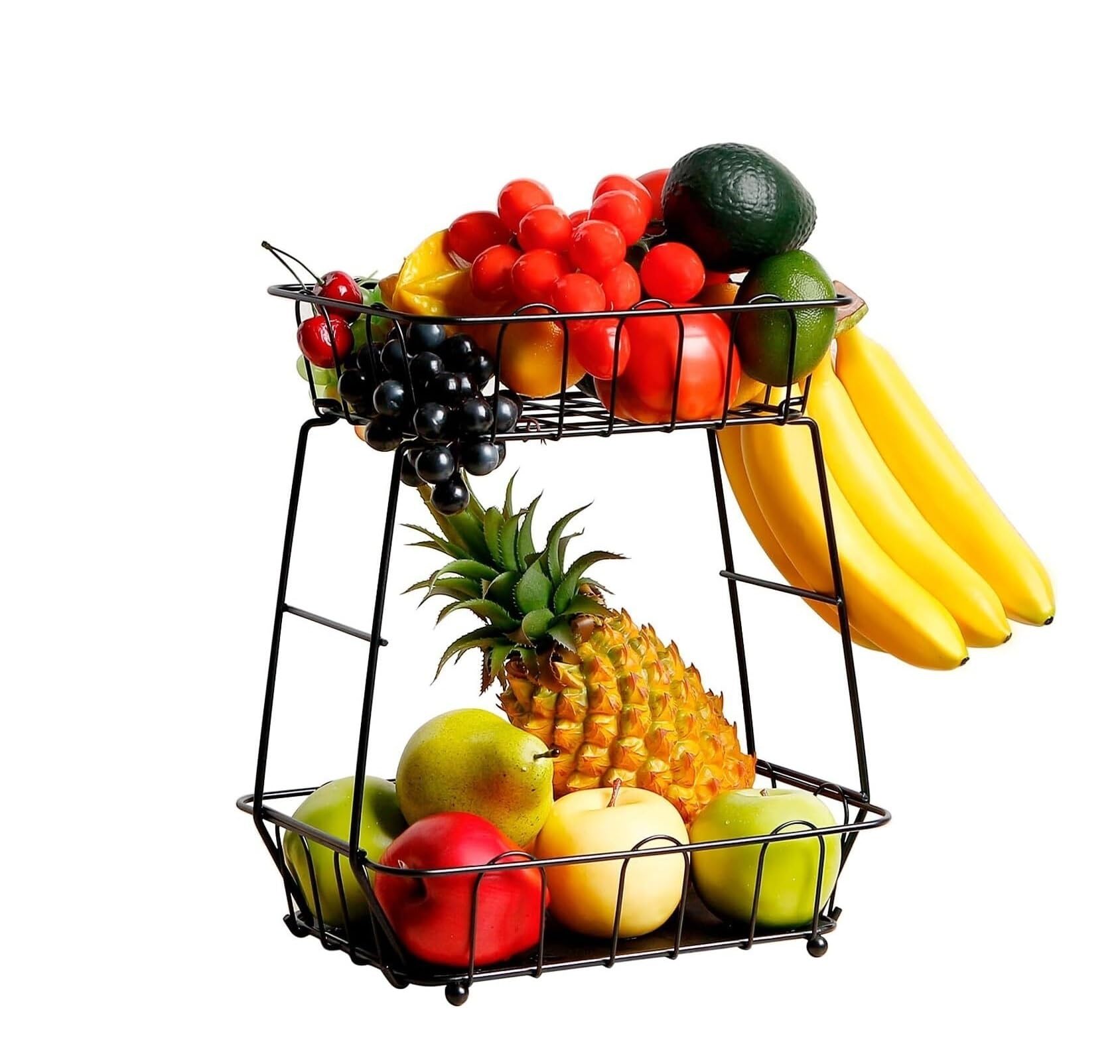 Amazon.co.jp: フルーツバスケフルーツボウル フルーツるカゴ 2段