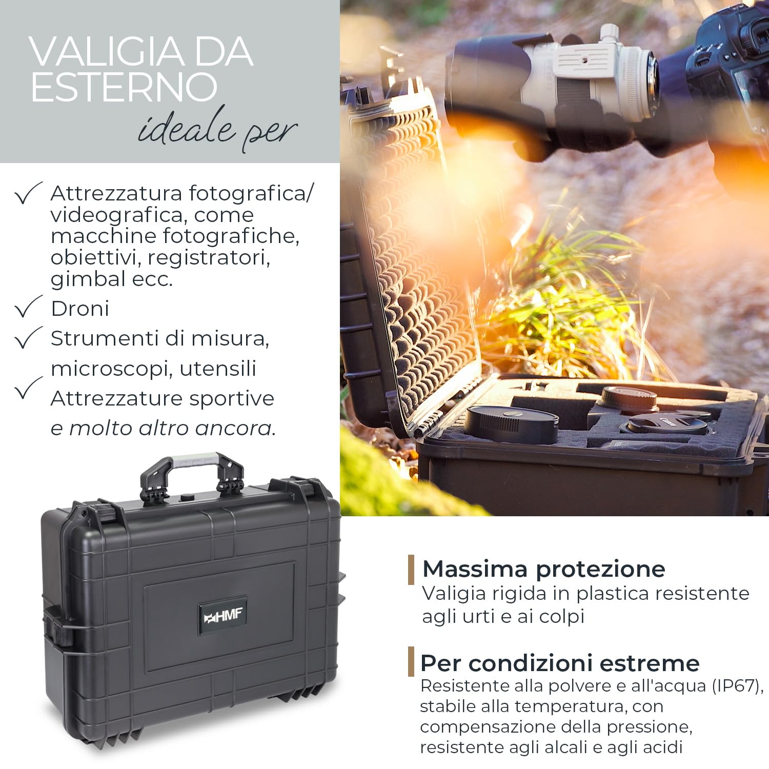 Casella Fotografica HMF Resistantessa硬壳保护套 - Dettaglio