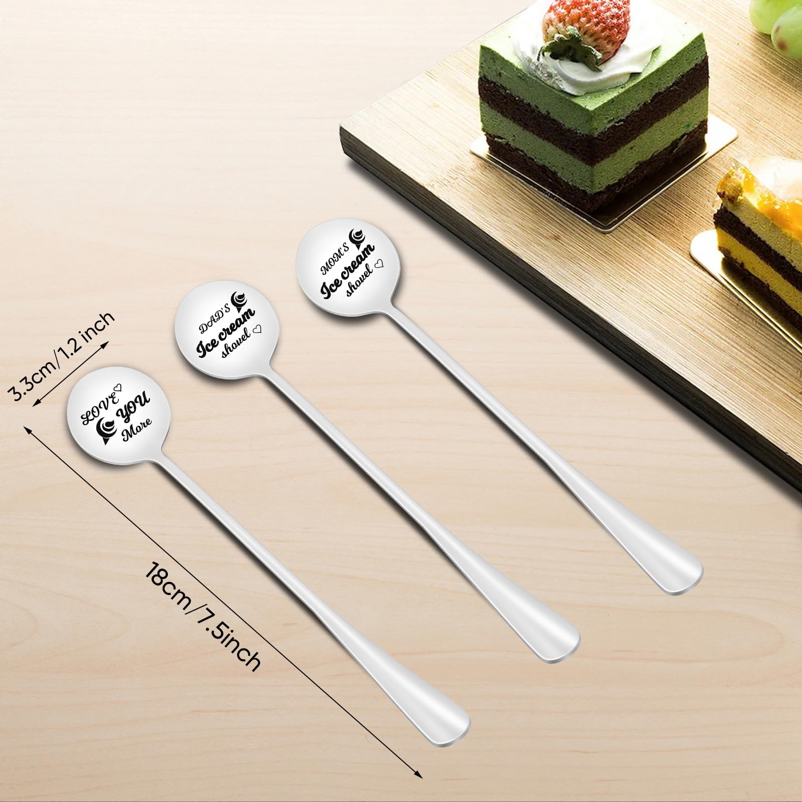 Ice Cream Spoon Birthday Gifts, Engraved Spoon Funny Gifts for Valentine's Day, Mother's Day, Father's Day, Christmas Stocking Stuffers