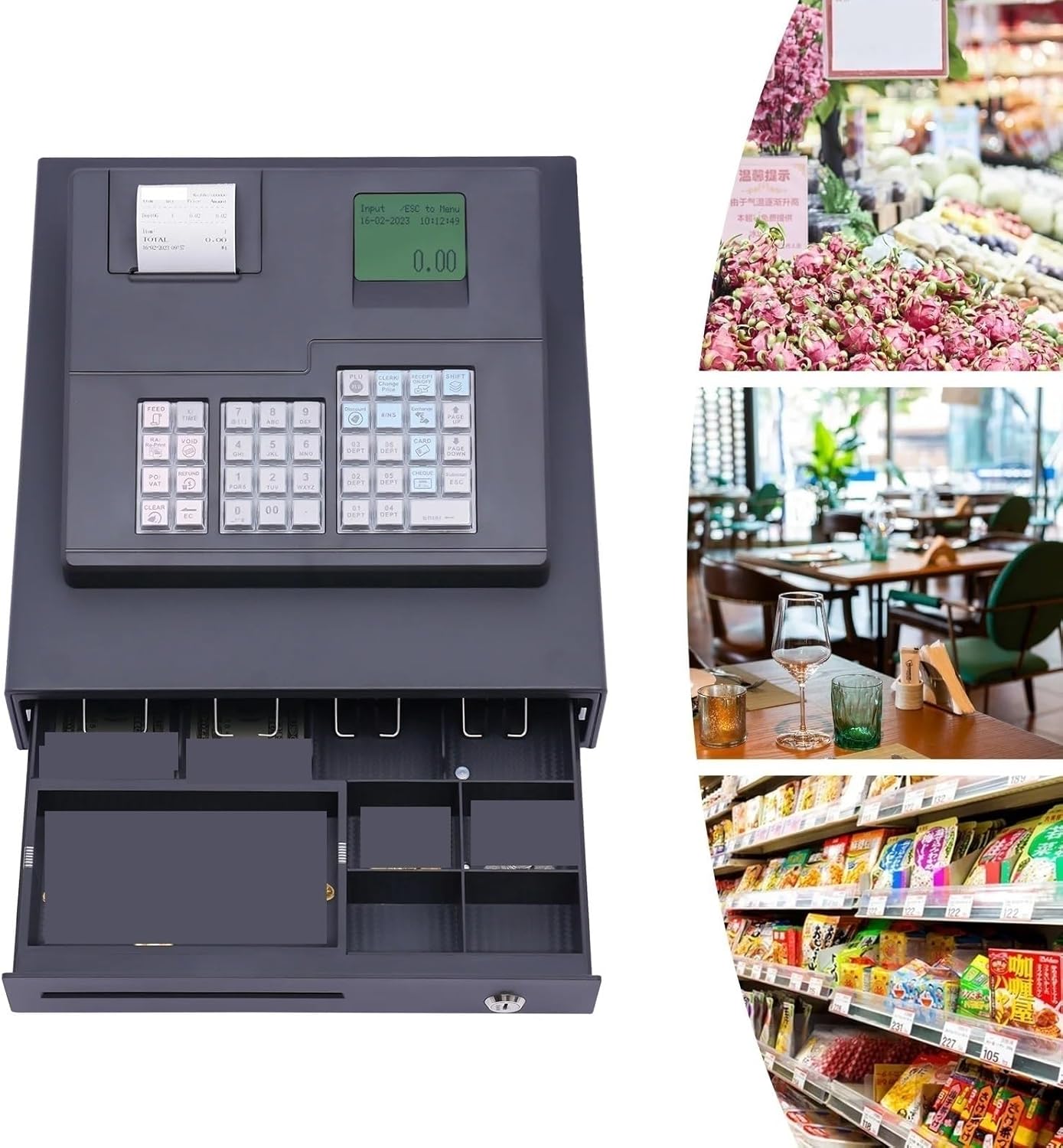 レジ スーパーマーケットのレジ機には、9つの分類されたストアスロット、構造、使いやすさ、高速熱が装備されています。 POSマシン 徹底解説】POS レジの機能一覧！業種別のおすすめ機能と活用シーンを紹介 | キャッシャー