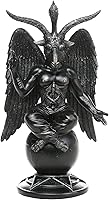 Vista 1 de Baphomet Horned sabbatic Cabra resolver et coagula Estatua 10inch de altura