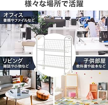 Amazon.co.jp: Bonarca ファイルワゴン 2段 キャスター付き スリム