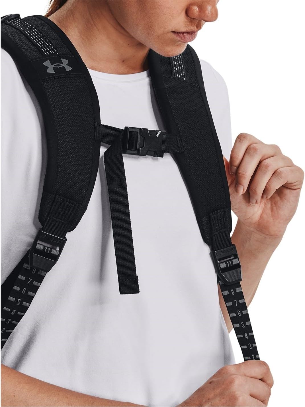 Under Armour UA Triumph Sport Backpack Training Bag, Black / Black / Metallic Silver, Free Size