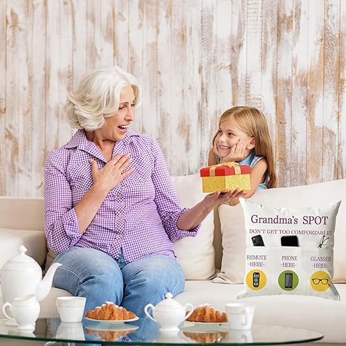 Miniatura 9 de Decoraciones navideñas  Juego de 4 fundas de almohada de Navidad de 18 x 18 pulgadas, decoración navideña para el hogar, sofá, sofá, decoración de