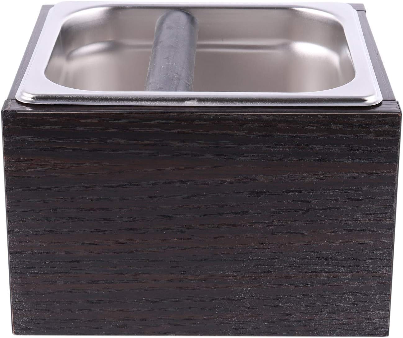 Luntus Wood Trash Can Coffee Knock Box Espresso Grounds Container Residue For Barista With Handle Coffee Residue Bucket Grind Waste Bin