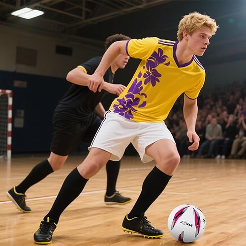 Miniatura 9 de Low Bounce Futsal Ball Size 4, Professional Indoor Soccer Ball with Reinforced Stitching & TPU Cover for Training, Games, Competition - Durable