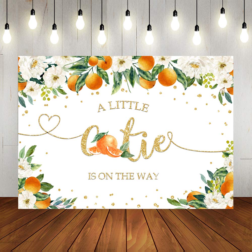Buy Lofaris A Little Cutie is On The Way Baby Shower Backdrop Citrus