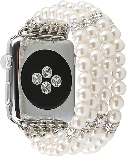 Miniatura 2 de GEMEK Compatible con Apple Watch Band de 38404142444549 mm para mujeres, iWatch Bands Series 987654321, correa de reemplazo de pulsera elástica de