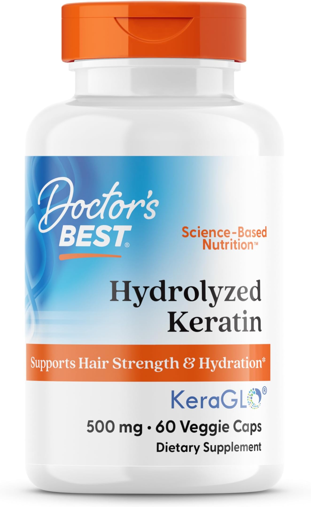 Doctor's Best, Hydrolyzed Keratin, 500 mg, 60 Veggie Capsules
