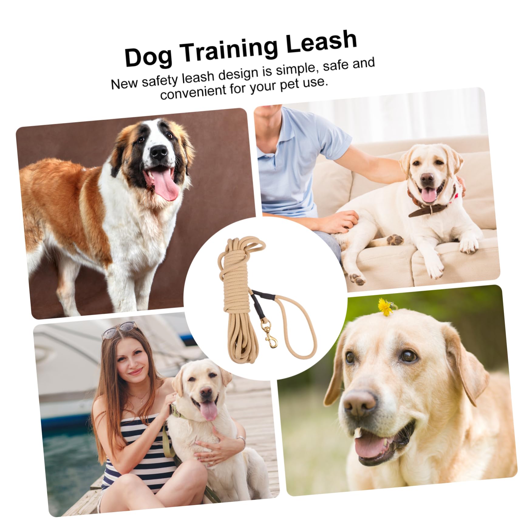 Abaodam Laisse Longue Corde de Mètres pour Chien Résistante et Confortable pour Promenades et Entraînements Extérieur