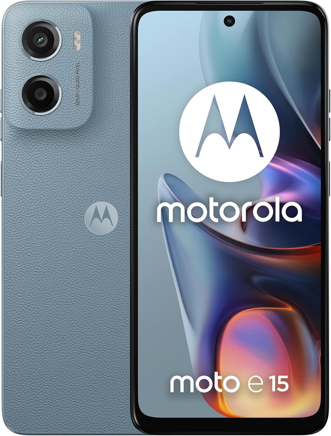 Motorola moto e15 16,9 cm [6.67] Doppia SIM Android 14 Go edition 4G USB tipo-C 2 GB 64 GB 5200 mAh Blu (Smartfon Motorola Moto E15 2/64GB Mist)