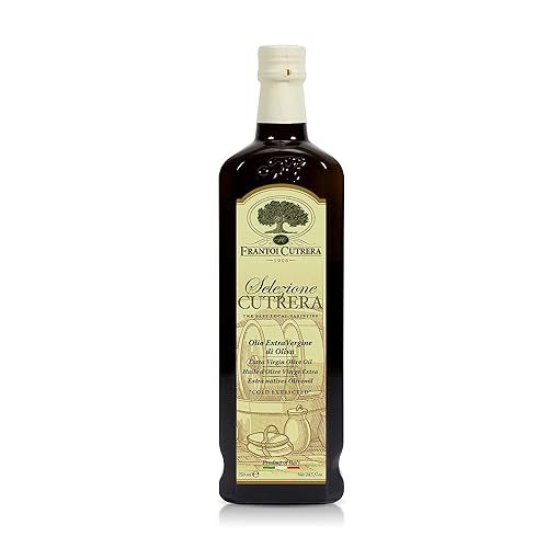 Frantoi Cutrera - Selezione - Aceite de oliva virgen extra de Italia, AOVE puro siciliano, primera cosecha temprana 2022/23 prensado en frío, aceite
