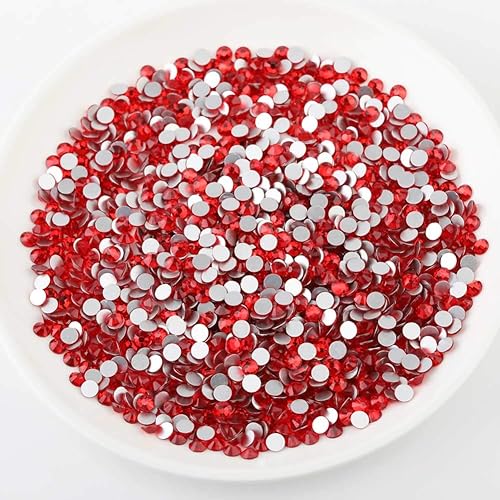 Vista 76 de Beadsland Diamantes de imitación de cristal con parte trasera plana, gemas redondas para arte de uñas y manualidades, pegamento fijo, violeta