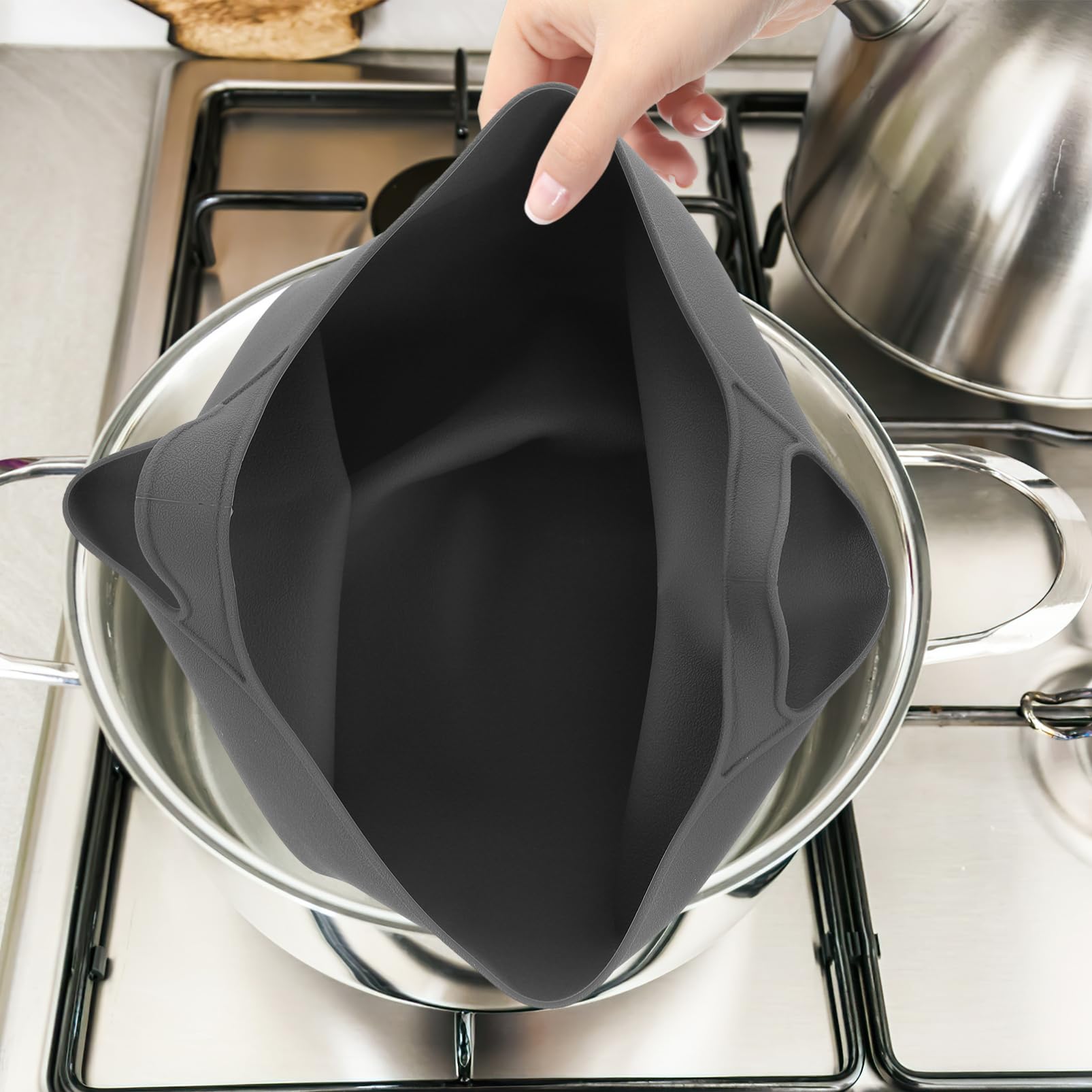 MOLUCKFU 6qt Slow Cooker Liner Silicone Slow Cooker Insert Reusable Washable Leak-proof Cooking Liner for Houseware Kitchen