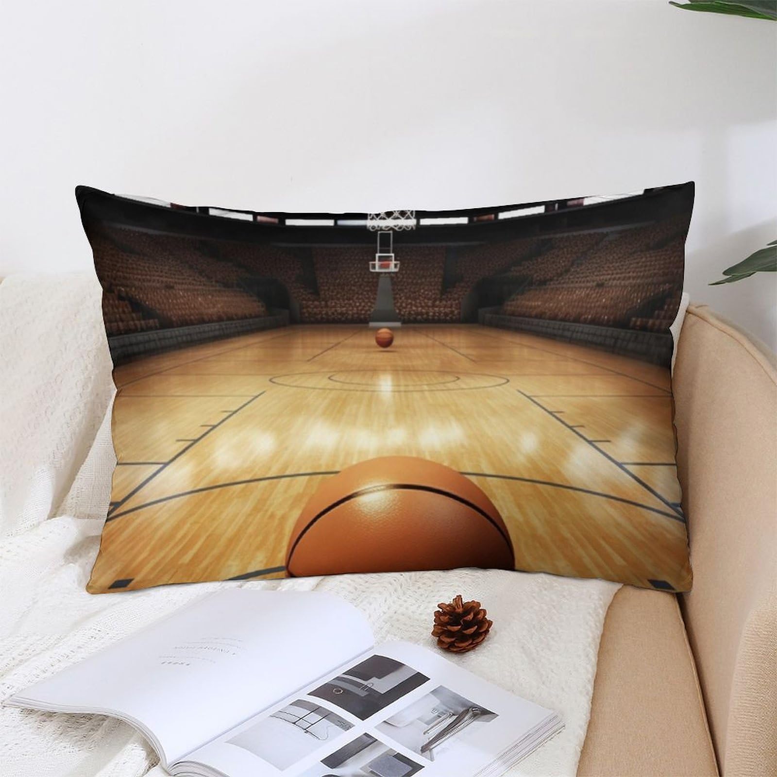 NTVOWPZO Decoration Throw Pillow Covers 12 "x20 Pillowcases Covers Basketball Soft Pillowcases Modern Farmhouse Home Decor Sofa Cushions Covers for Couch Bed Living Room