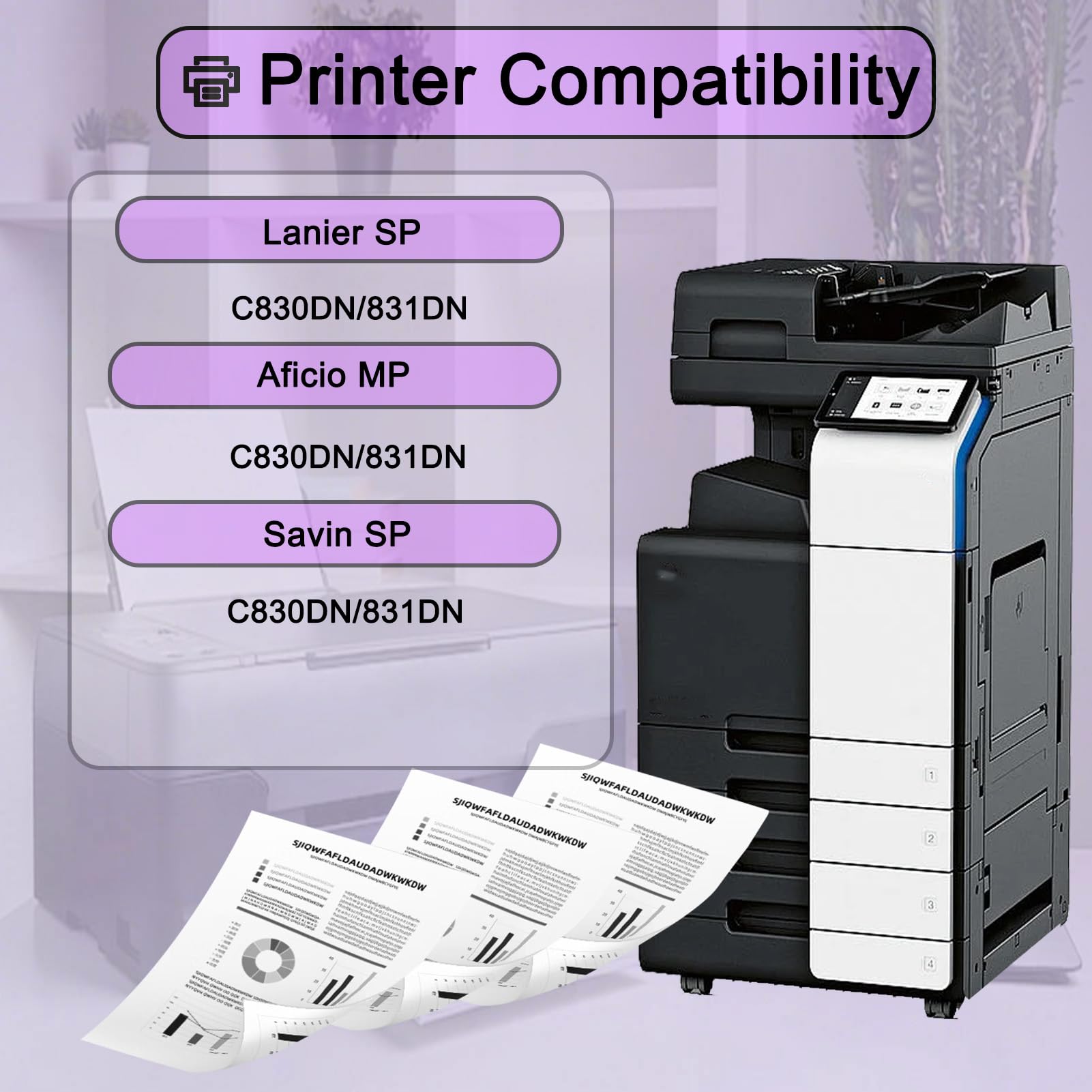 Amazon.com: ADVBXCTY SP C830 Toner Cartridges Compatible for Ricoh